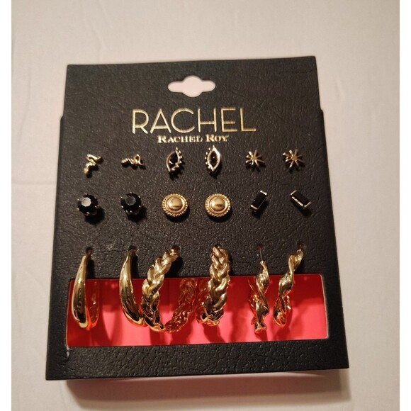 Jewelry - Rachel | Rachel Roy Earrings Studs Hoops Gold NEW